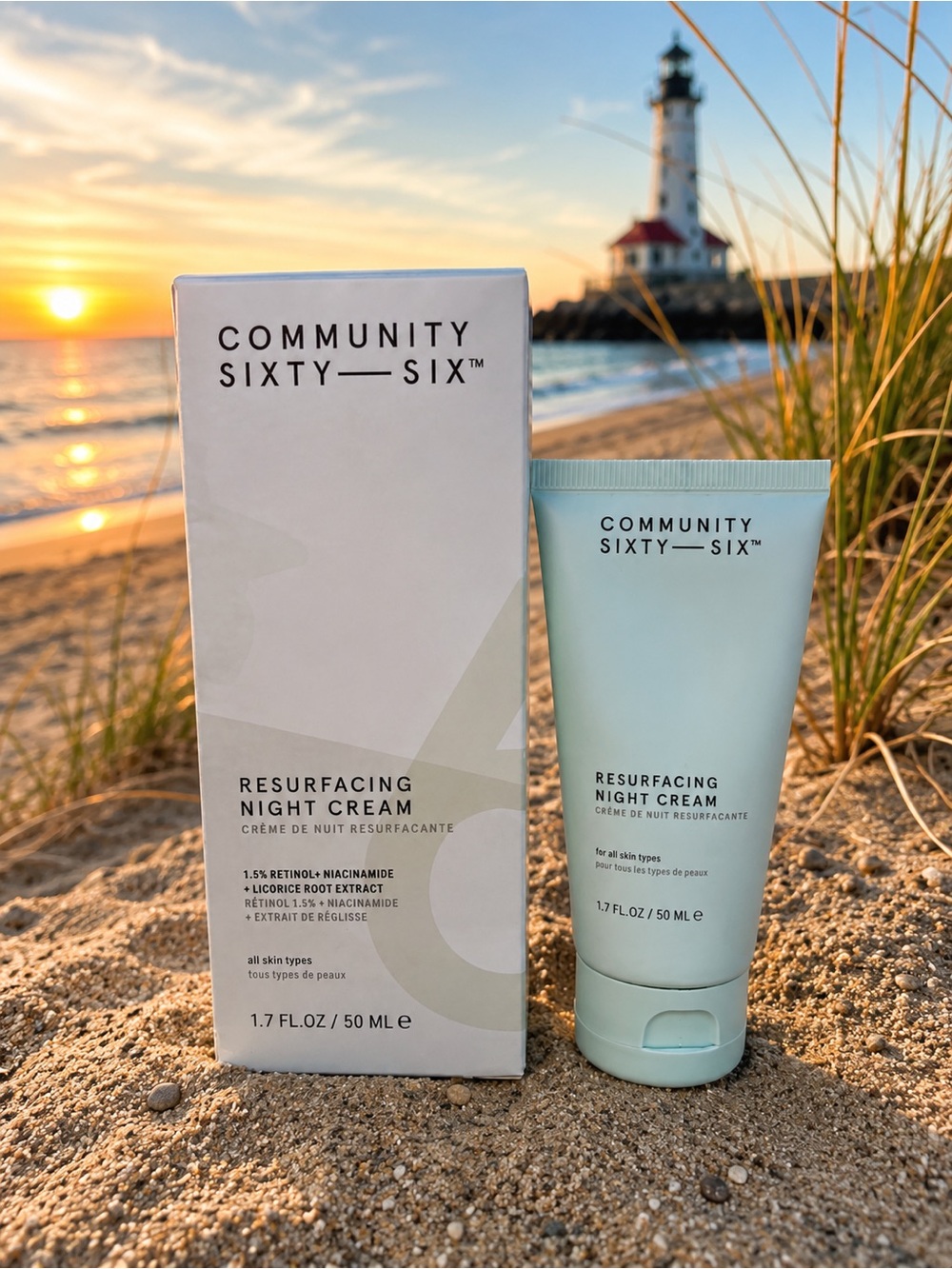 Community Sixty-Six Resurfacing Night Cream - Light Mint